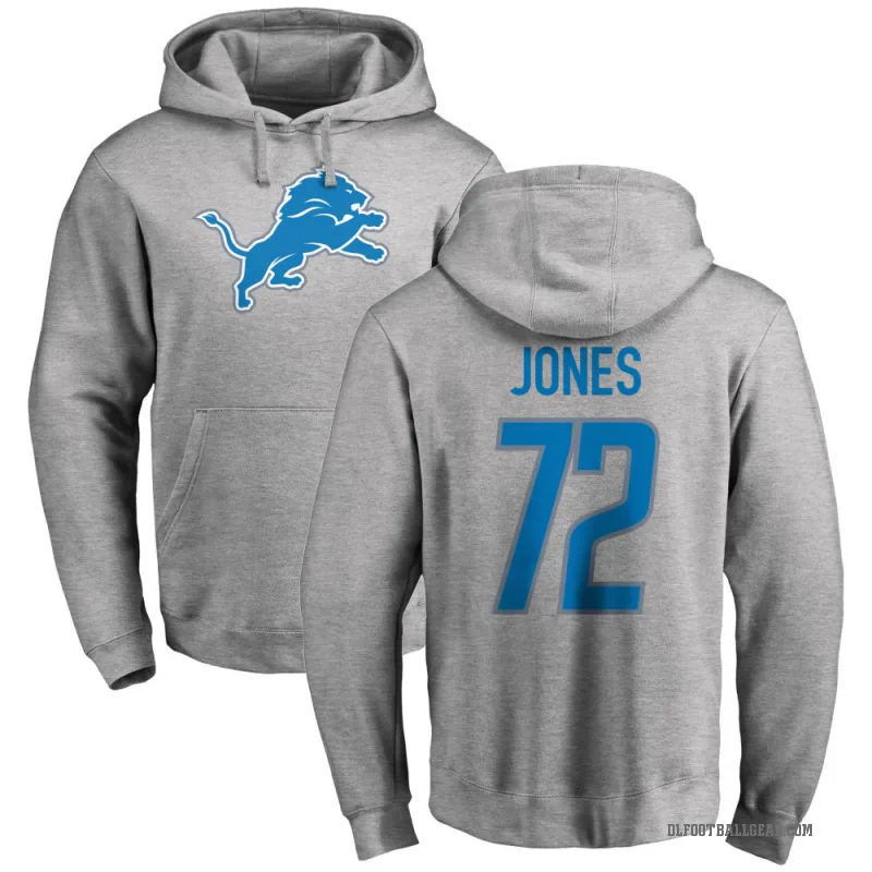 Jamarco Jones Youth Detroit Lions Pro Line Ash Logo Pullover Hoodie