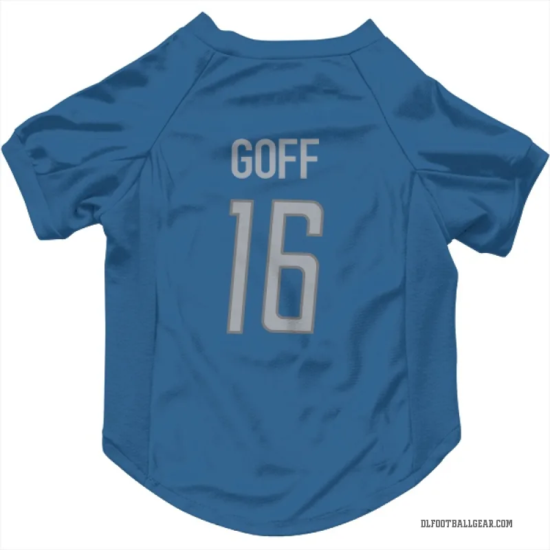 Jared Goff  Blue Detroit Lions  Cat & Dog Pet Jersey