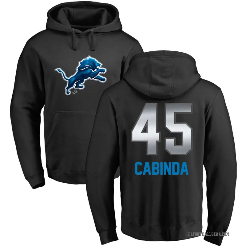 Jason Cabinda Men's Black Detroit Lions Midnight Mascot Pullover Hoodie