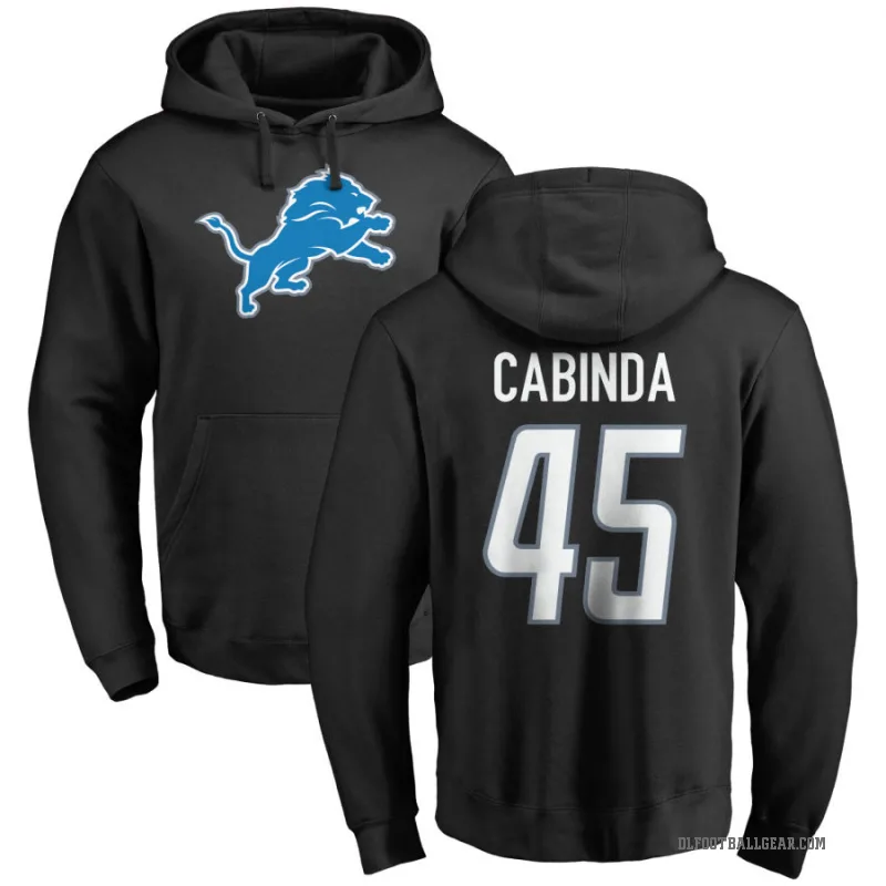 Jason Cabinda Men's Black Detroit Lions Pro Line Logo Pullover Hoodie
