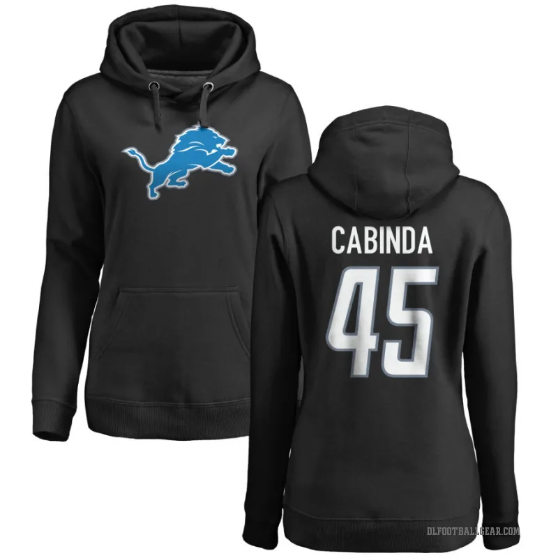 Jason Cabinda Women's Black Detroit Lions Pro Line Logo Pullover Hoodie