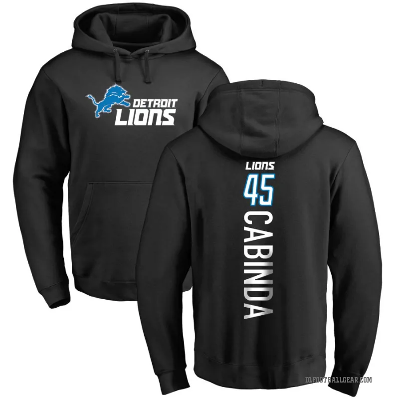 Jason Cabinda Youth Black Detroit Lions Pro Line Backer Pullover Hoodie