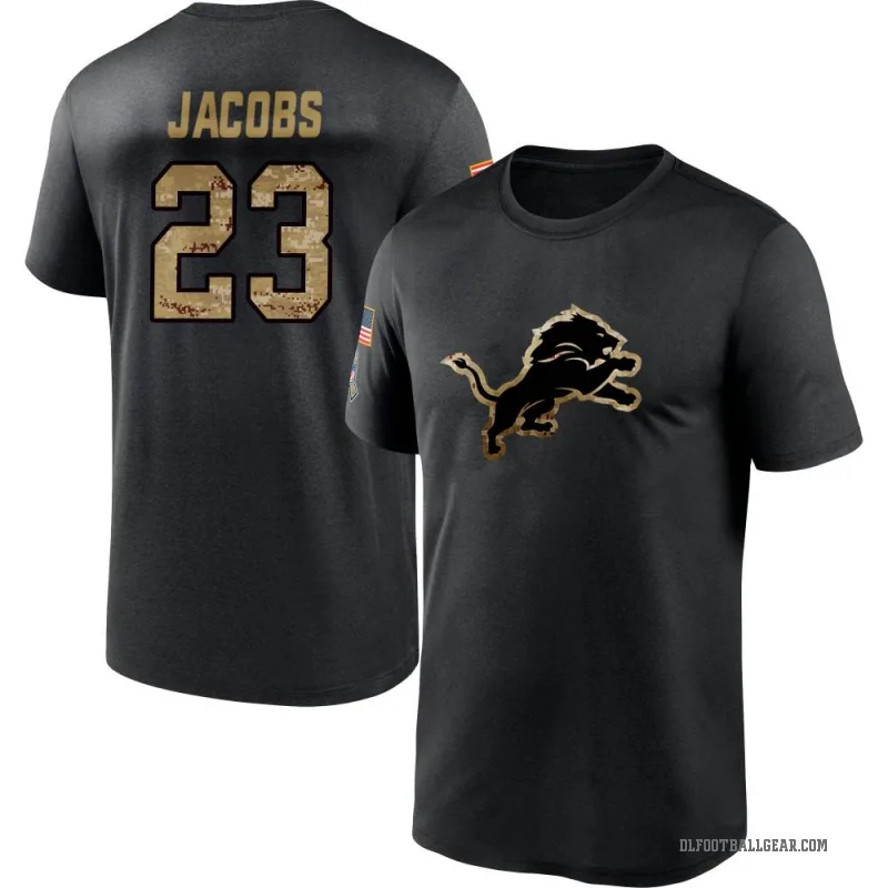 Jerry Jacobs Men's Black Detroit Lions 2020 Salute To Service Performance T-Shirt
