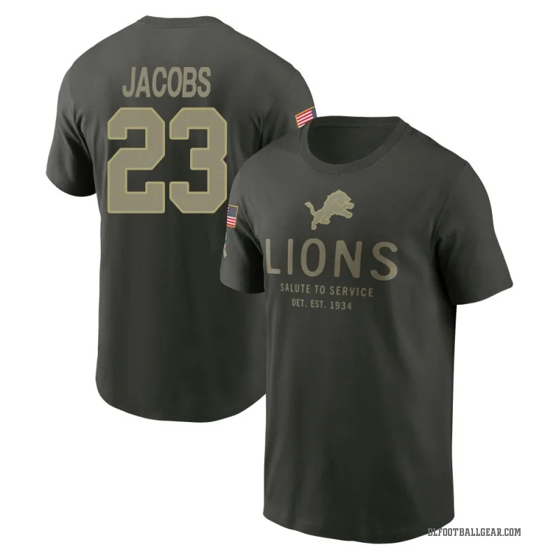 Jerry Jacobs Men's Green Detroit Lions Forest/ 2025 Salute to Service Sideline Primary Edge T-Shirt