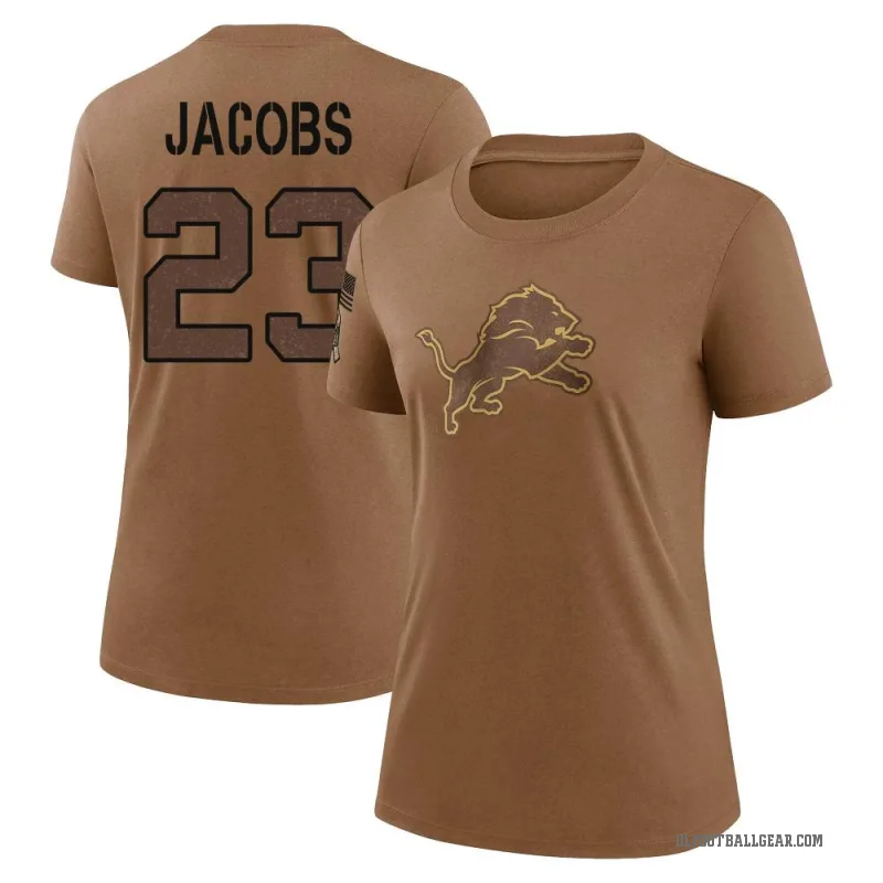 Jerry Jacobs Women's Brown Detroit Lions 2023 Salute To Service Performance T-Shirt