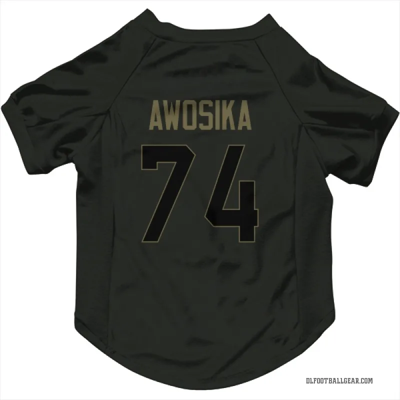 Kayode Awosika  Black Detroit Lions  Service Cat & Dog Pet Jersey