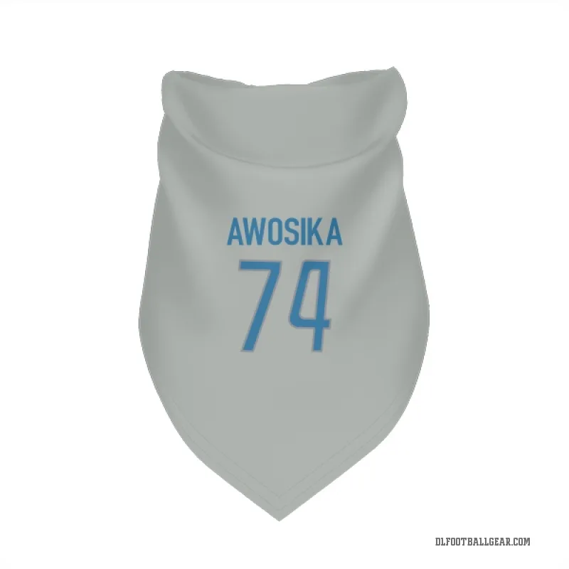 Kayode Awosika  Detroit Lions   Silver Cat & Dog Pet Bandana