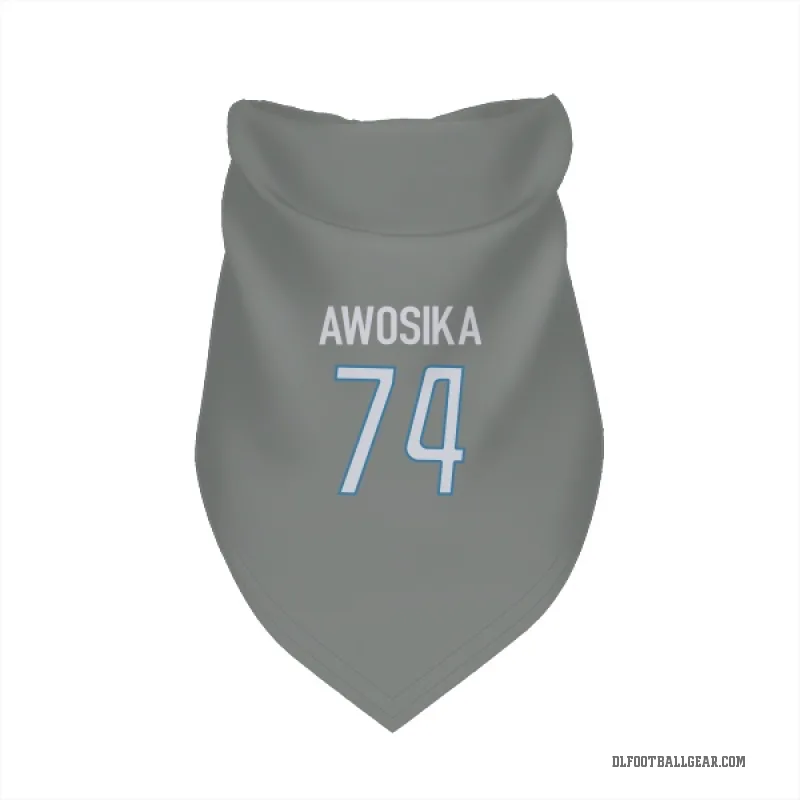 Kayode Awosika  Detroit Lions   Steel Cat & Dog Pet Bandana