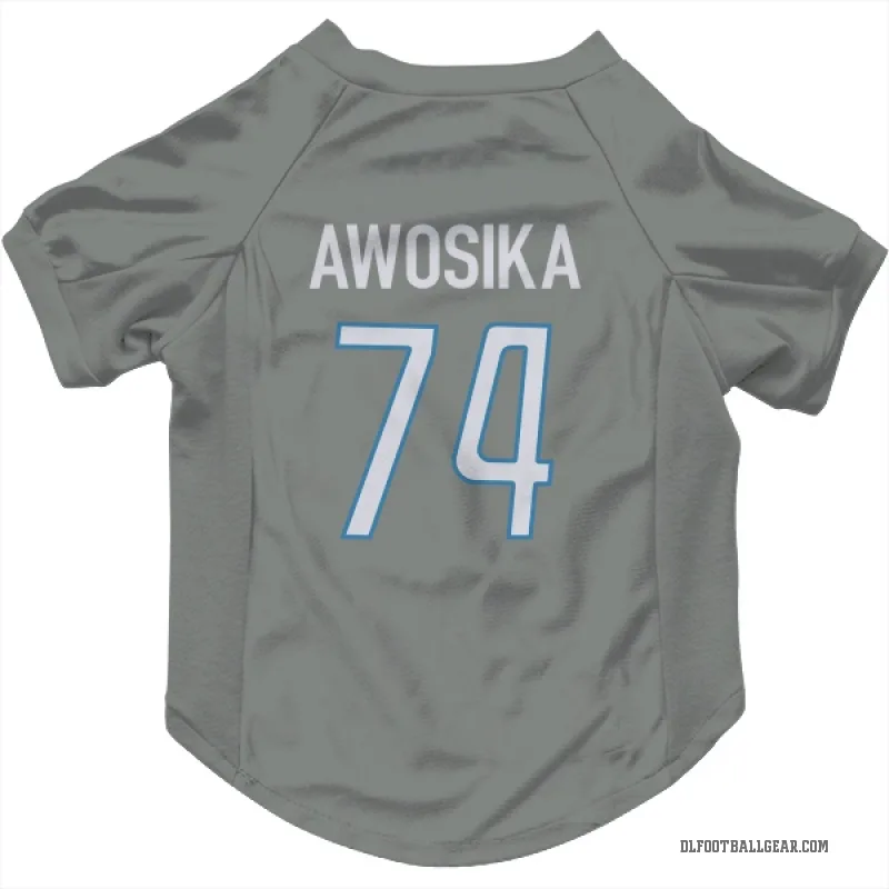 Kayode Awosika  Detroit Lions   Steel Cat & Dog Pet Jersey