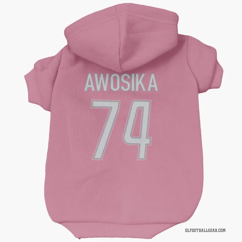 Kayode Awosika  Pink Detroit Lions  Cat & Dog Pet Hoodie