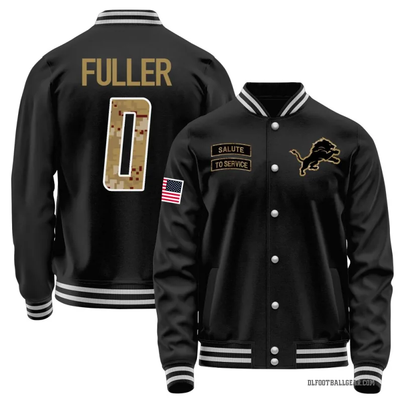 Kendall Fuller Men's Black Detroit Lions Salute to Service Sideline Performance Jacket
