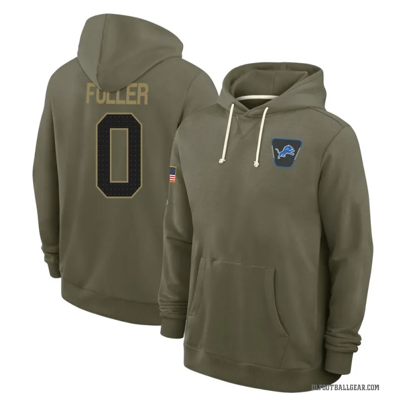 Kendall Fuller Men's Olive Detroit Lions 2025 Salute to Service Hoodie