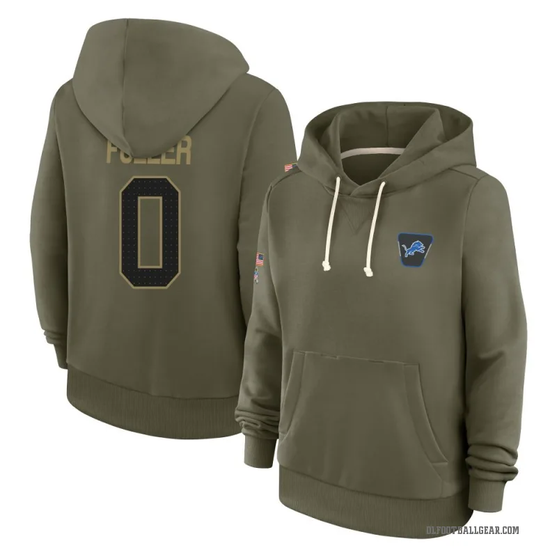 Kendall Fuller Women's Olive Detroit Lions 2025 Salute to Service Hoodie