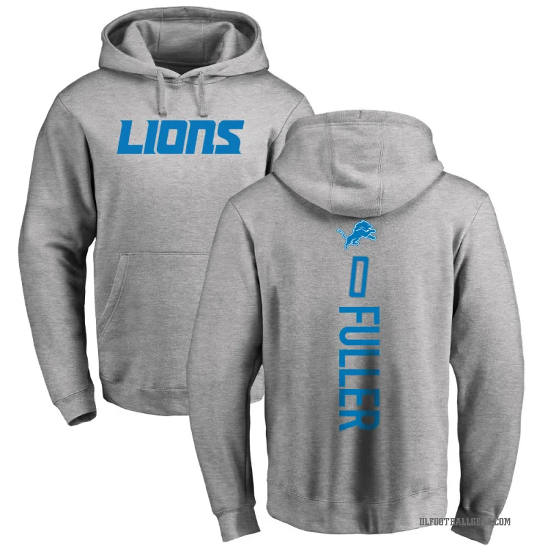 Kendall Fuller Youth Detroit Lions Pro Line Ash Backer Pullover Hoodie