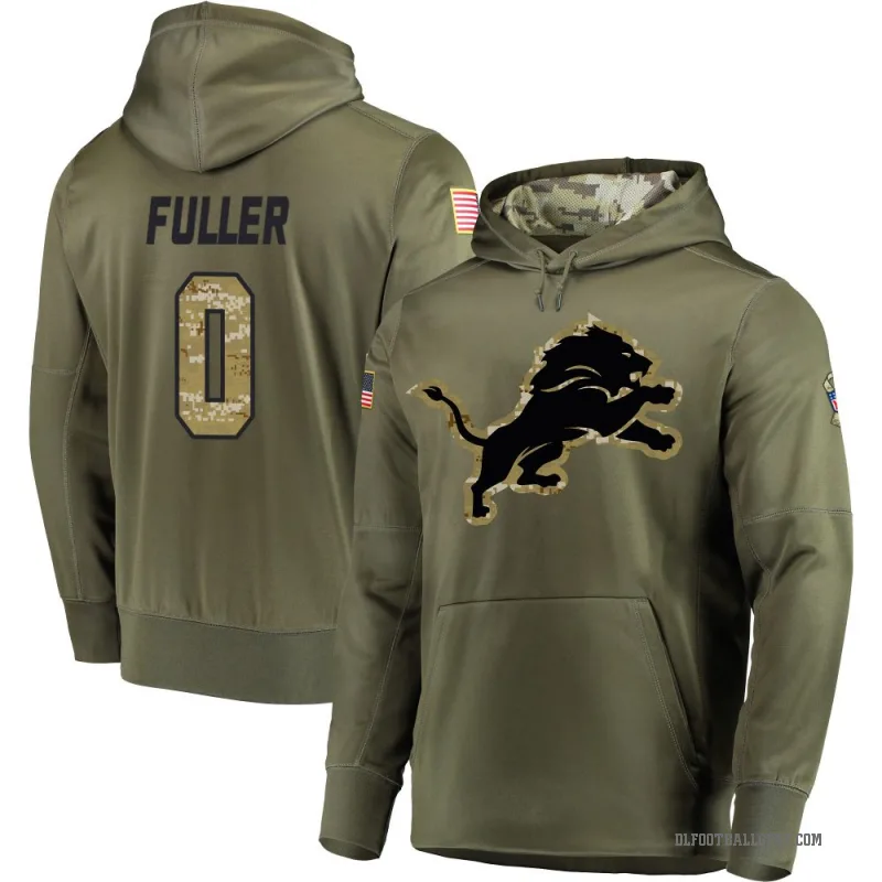 Kendall Fuller Youth Olive Detroit Lions Salute to Service Pullover Hoodie