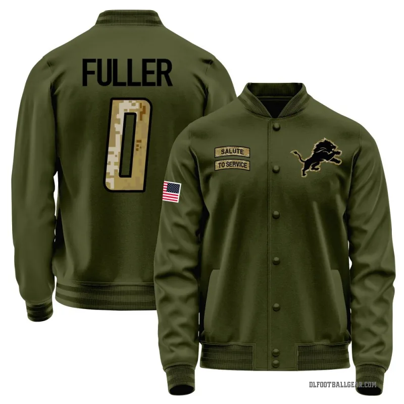 Kendall Fuller Youth Olive Detroit Lions Salute to Service Sideline Performance Jacket