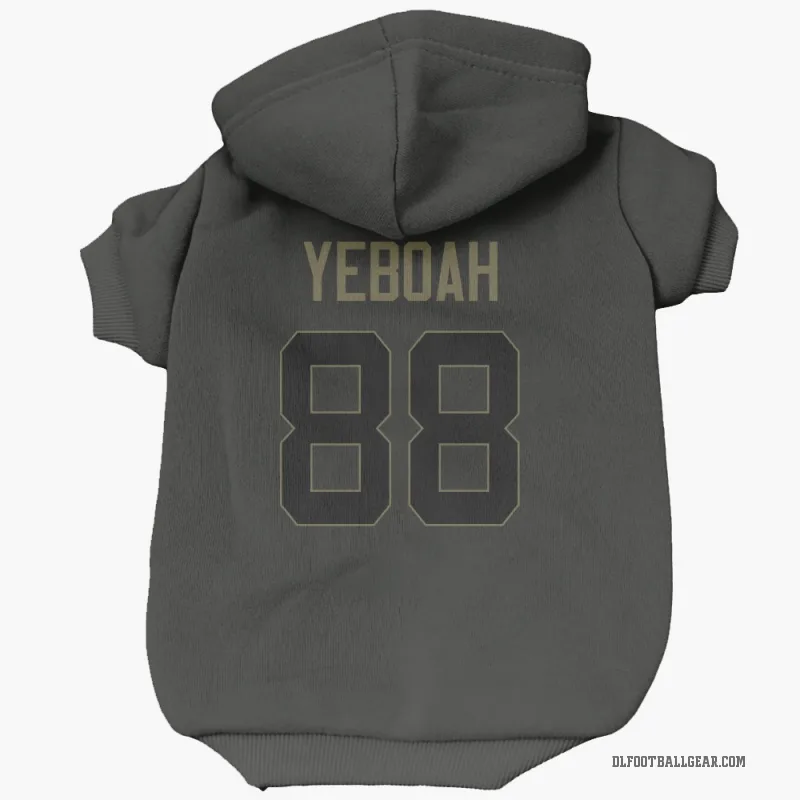 Kenny Yeboah Black Detroit Lions Service Cat & Dog Pet Hoodie