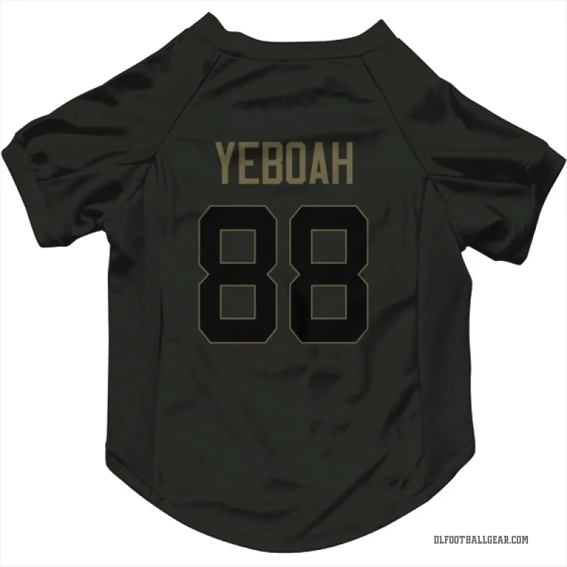 Kenny Yeboah Black Detroit Lions Service Cat & Dog Pet Jersey