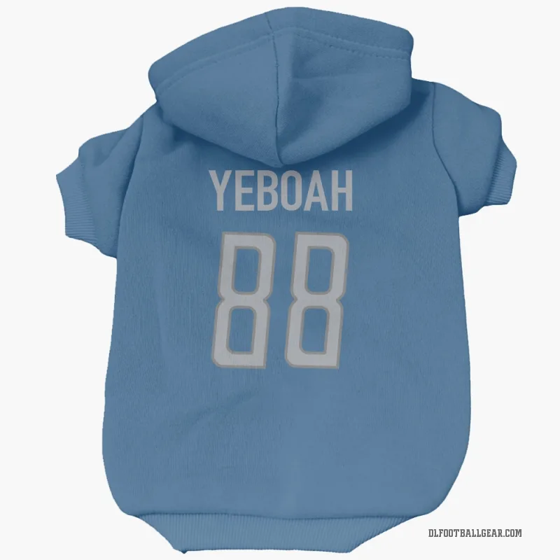 Kenny Yeboah Blue Detroit Lions Cat & Dog Pet Hoodie