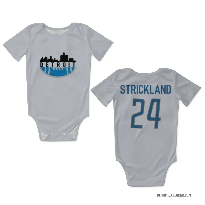 Loren Strickland  White Detroit Lions  Newborn & Infant Bodysuit