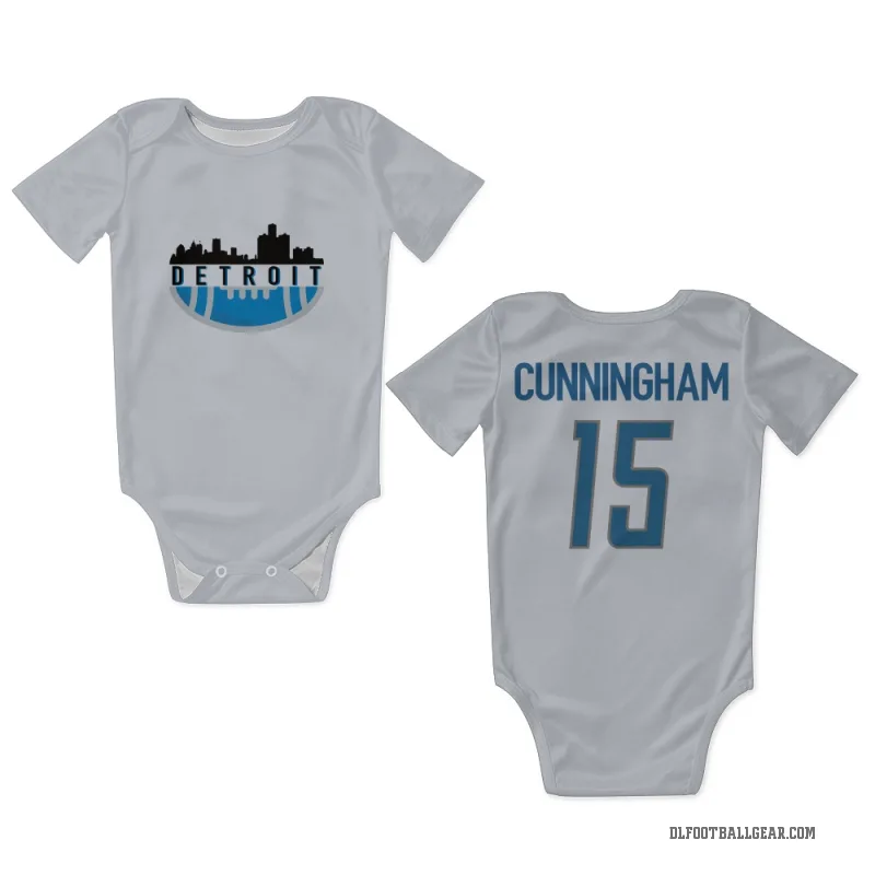 Malik Cunningham  White Detroit Lions  Newborn & Infant Bodysuit