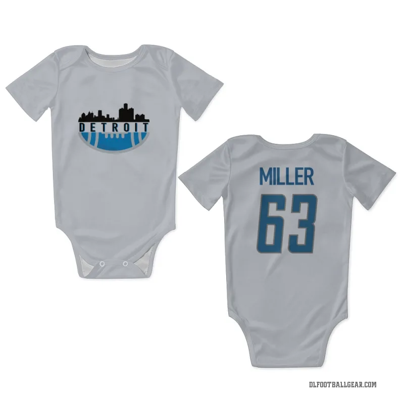 Mason Miller  White Detroit Lions  Newborn & Infant Bodysuit