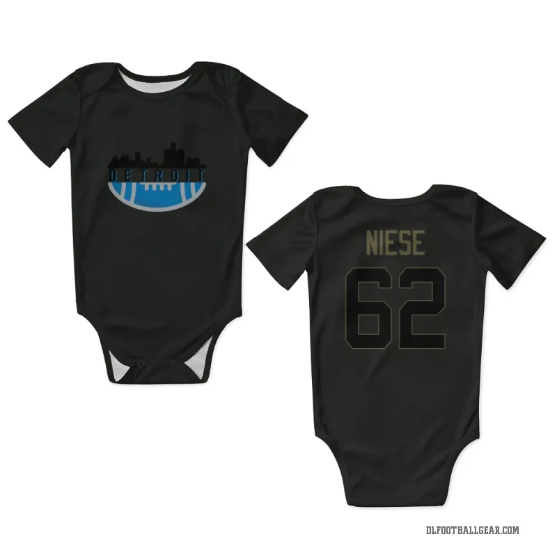 Michael Niese  Black Detroit Lions  Service Newborn & Infant Bodysuit