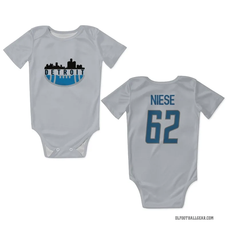 Michael Niese  White Detroit Lions  Newborn & Infant Bodysuit