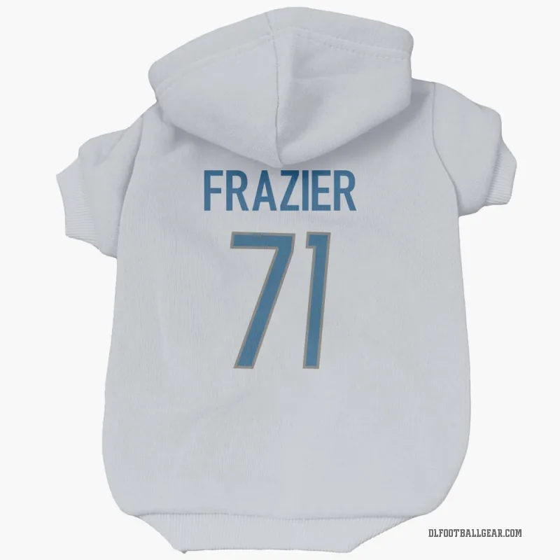 Miles Frazier  White Detroit Lions  Cat & Dog Pet Hoodie