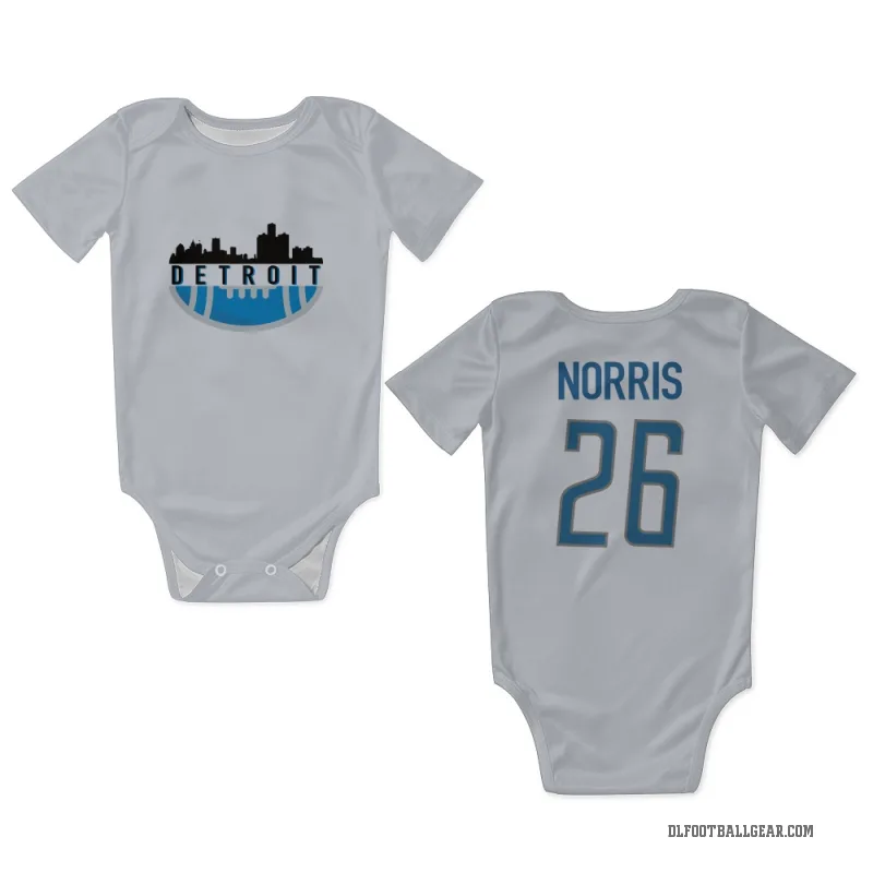 Morice Norris  White Detroit Lions  Newborn & Infant Bodysuit
