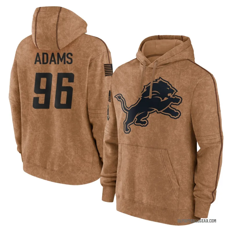 Myles Adams Men's Brown Detroit Lions 2023 Salute To Service Club Pullover Hoodie