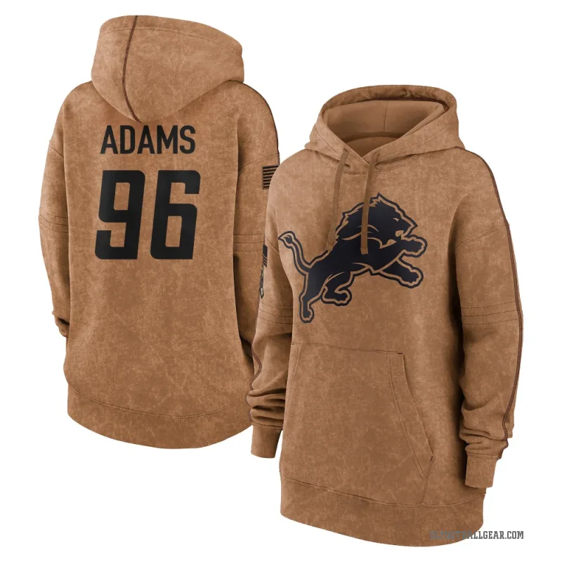 Myles Adams Women's Brown Detroit Lions 2023 Salute To Service Pullover Hoodie