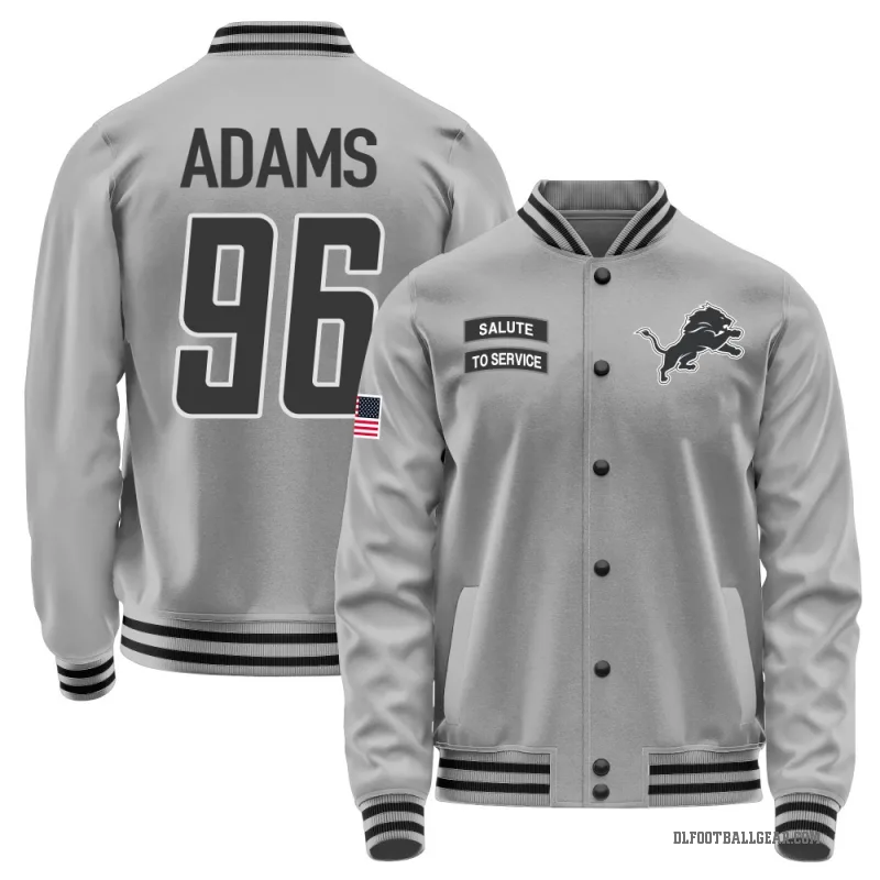 Myles Adams Youth Gray Detroit Lions Salute to Service Performance Jacket