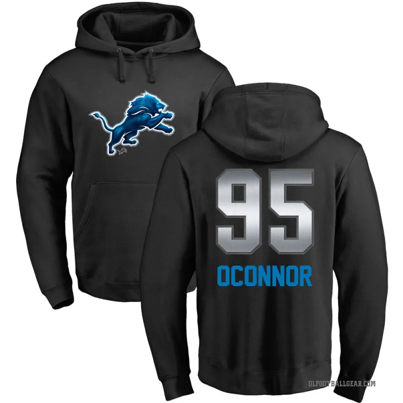 Pat O'Connor Men's Black Detroit Lions Midnight Mascot Pullover Hoodie