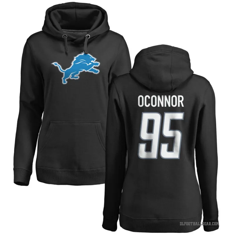 Pat O'Connor Women's Black Detroit Lions Pro Line Logo Pullover Hoodie