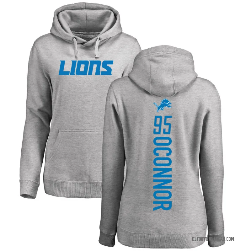 Pat O'Connor Women's Detroit Lions Pro Line Ash Backer Pullover Hoodie
