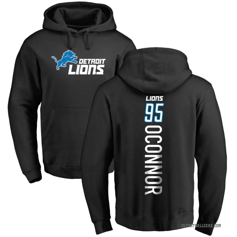 Pat O'Connor Youth Black Detroit Lions Pro Line Backer Pullover Hoodie