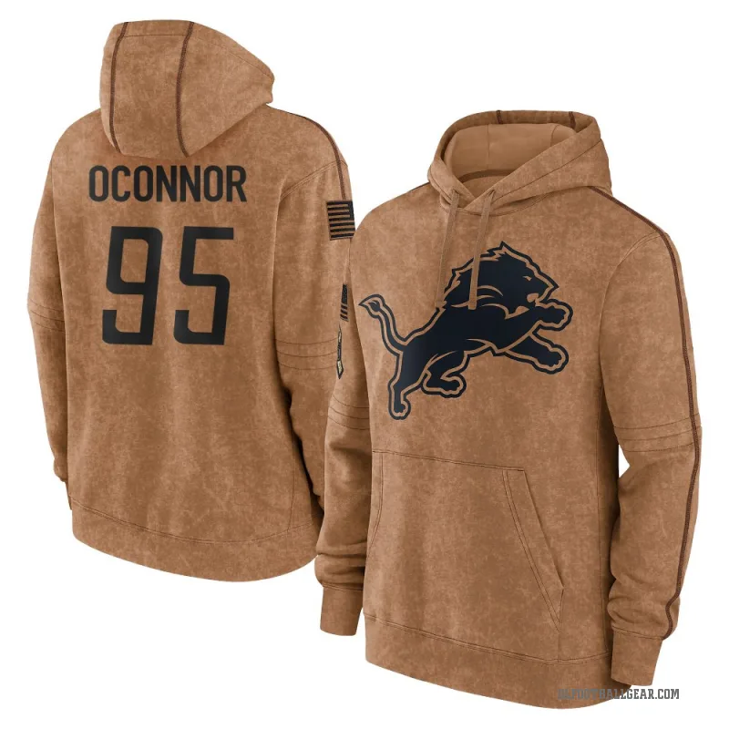 Pat O'Connor Youth Brown Detroit Lions 2023 Salute To Service Club Pullover Hoodie