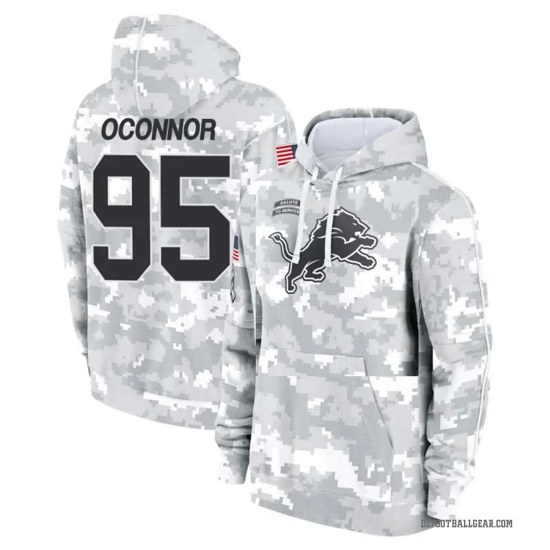 Pat O'Connor Youth Camo Detroit Lions Arctic 2024 Salute to Service Club Fleece Pullover Hoodie