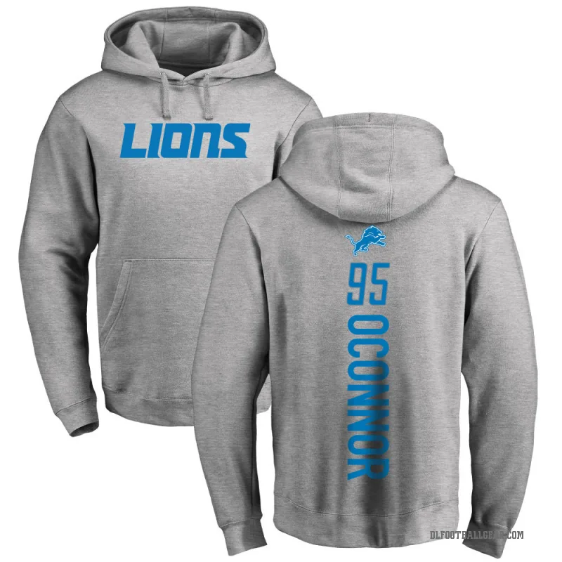 Pat O'Connor Youth Detroit Lions Pro Line Ash Backer Pullover Hoodie
