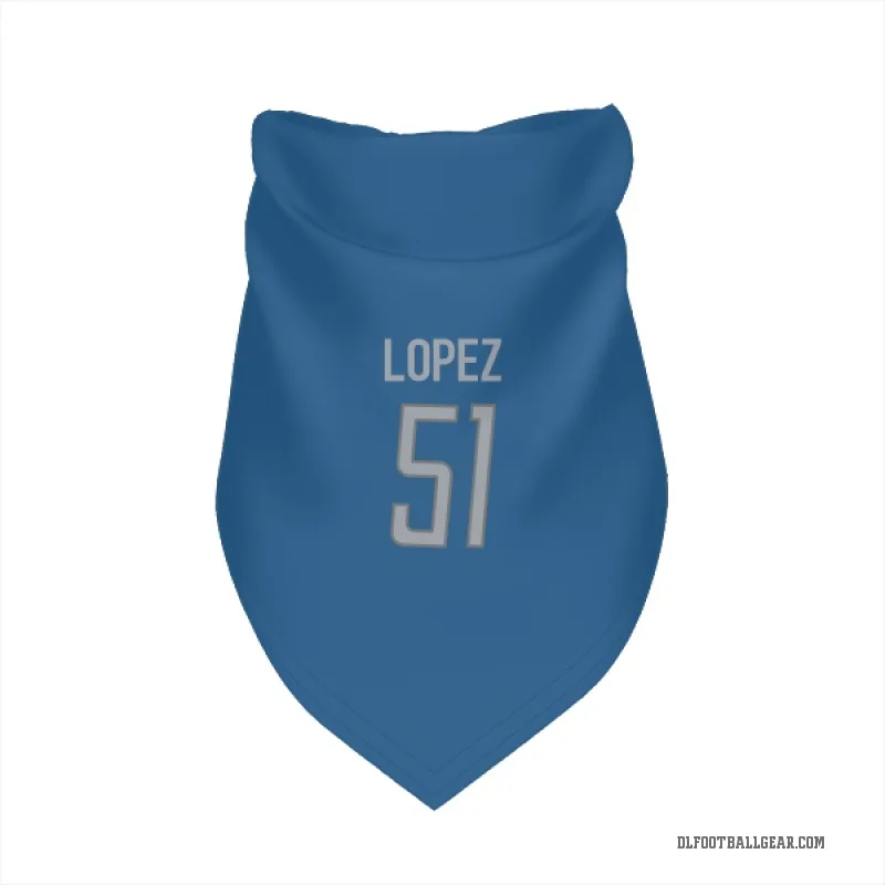 Roy Lopez  Blue Detroit Lions  Cat & Dog Pet Bandana