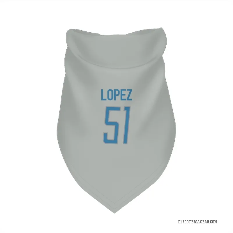 Roy Lopez  Detroit Lions   Silver Cat & Dog Pet Bandana