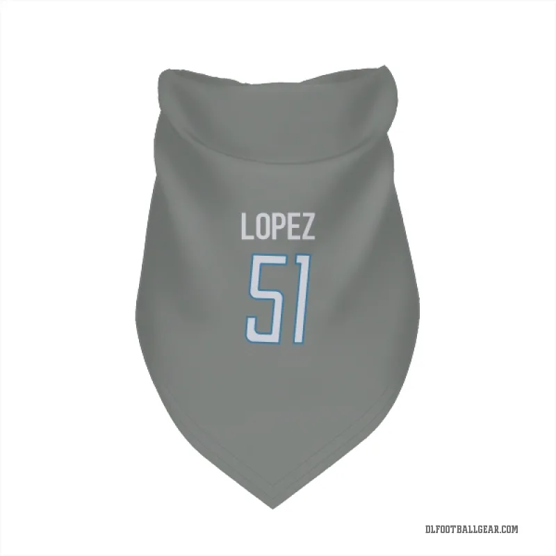 Roy Lopez  Detroit Lions   Steel Cat & Dog Pet Bandana