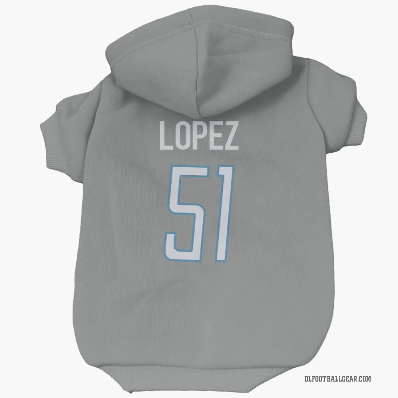 Roy Lopez  Detroit Lions   Steel Cat & Dog Pet Hoodie