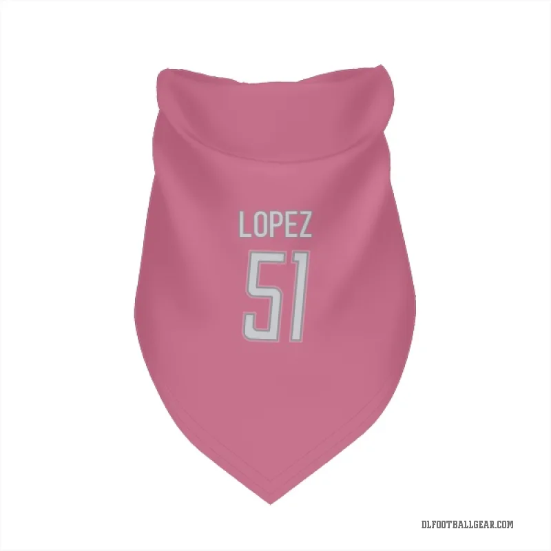 Roy Lopez  Pink Detroit Lions  Cat & Dog Pet Bandana