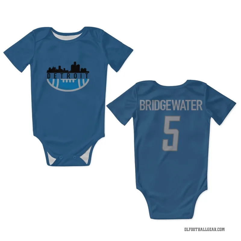Teddy Bridgewater  Blue Detroit Lions  Newborn & Infant Bodysuit