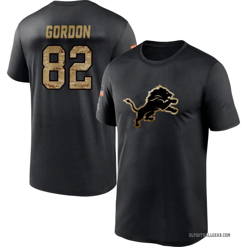 Thomas Gordon Youth Black Detroit Lions 2020 Salute To Service Performance T-Shirt