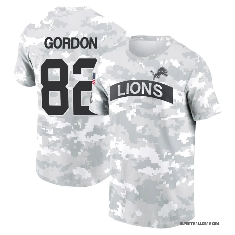 Thomas Gordon Youth Camo Detroit Lions Arctic 2024 Salute to Service Performance T-Shirt