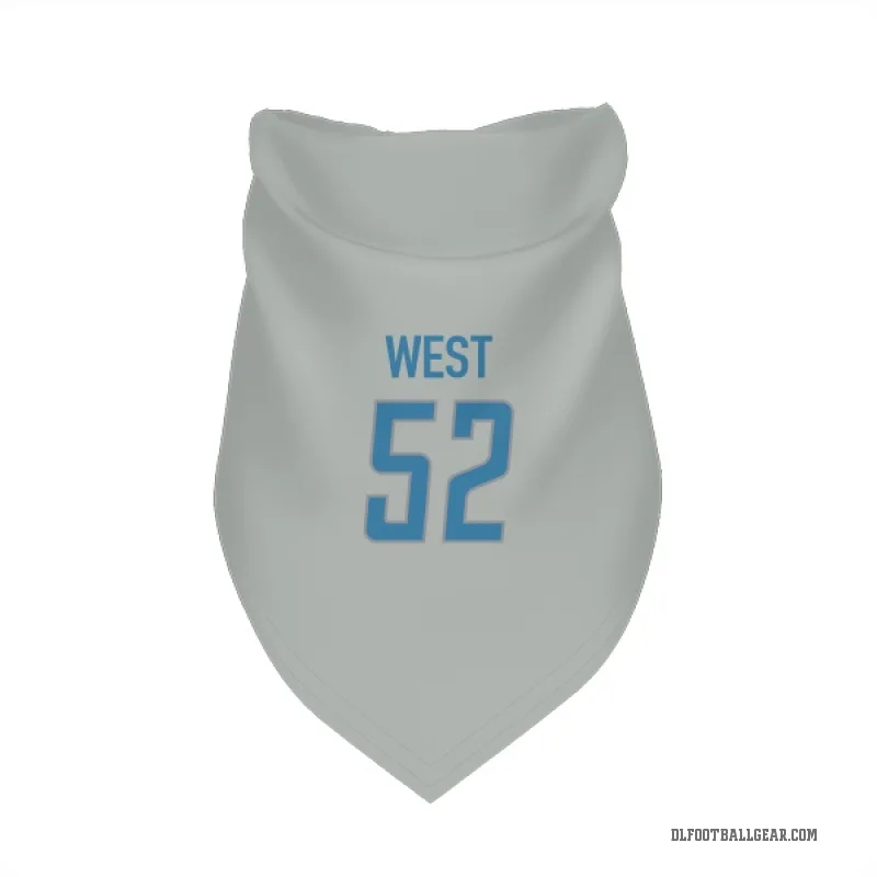 Tyre West  Detroit Lions   Silver Cat & Dog Pet Bandana