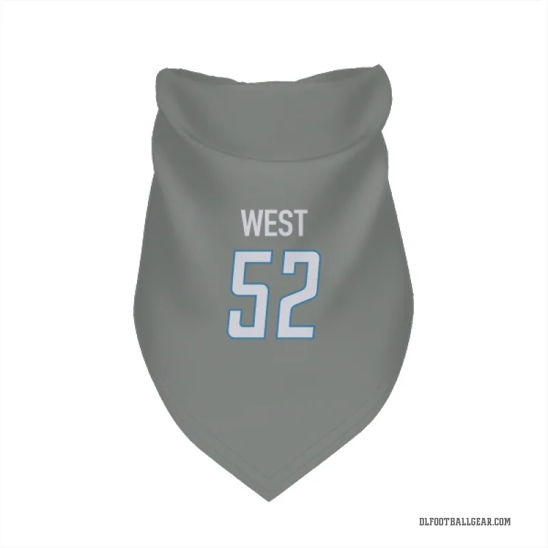 Tyre West  Detroit Lions   Steel Cat & Dog Pet Bandana